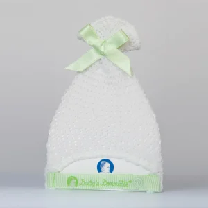 Baby’s Bonnette Mütze in Knospen‑Grün